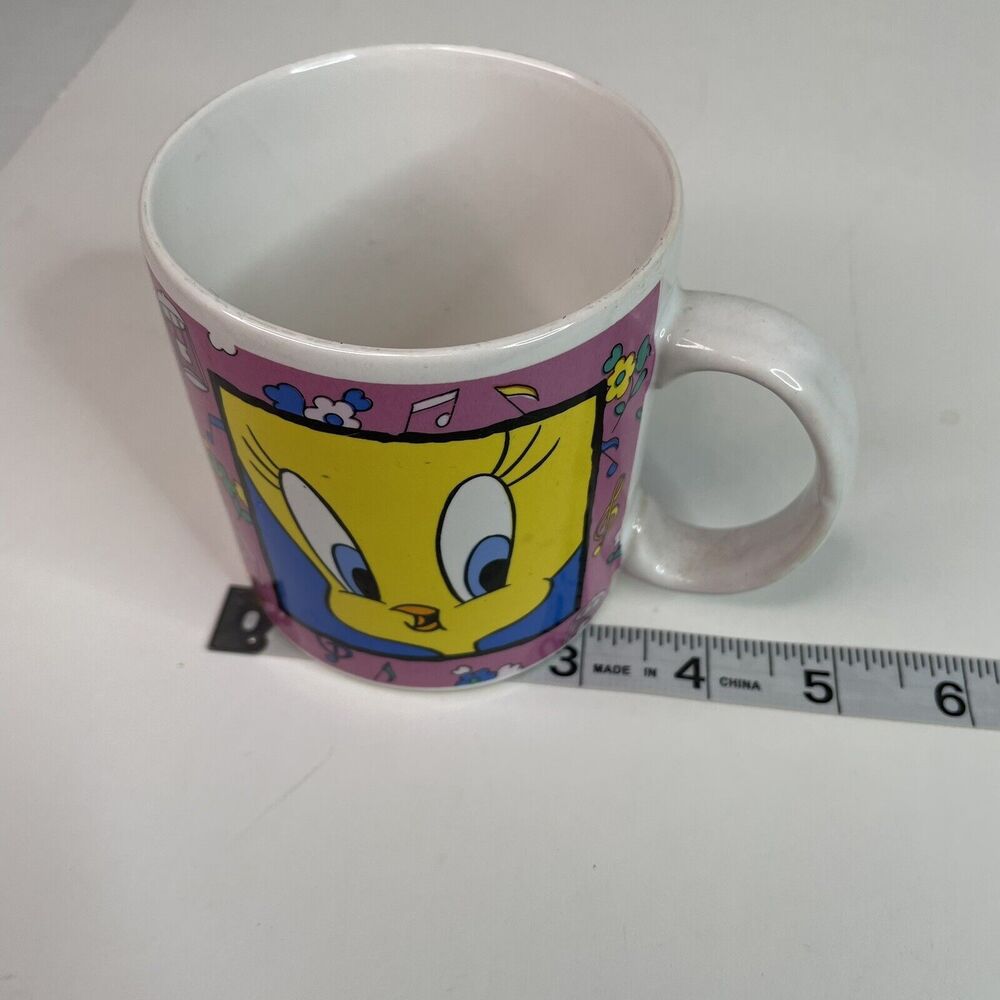 Vintage Tweety Bird Coffee Mug, 1994 Looney Tunes, Multicolored, Ceramic, Sakura - Picture 7 of 8